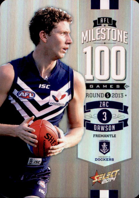 Zac Dawson, 100 Game Milestone, 2014 Select AFL Champions