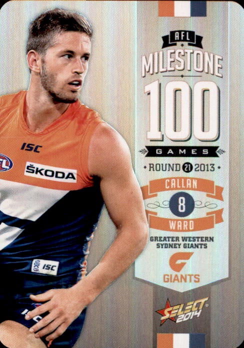 Callan Ward, 100 Game Milestone, 2014 Select AFL Champions