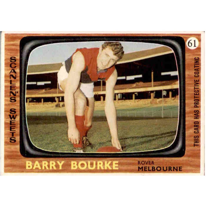 Barry Bourke, 1967 Scanlens VFL (Excellent)