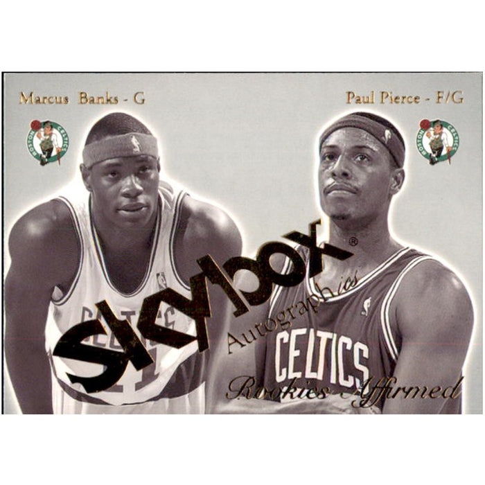 Marcus Banks, Paul Pierce, Rookies Affirmed, 2003-04 Skybox Autographics Basketball NBA