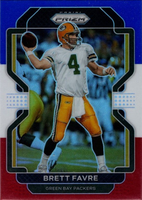 Brett Favre, Red White Blue Prizm, 2021 Panini Prizm Football NFL