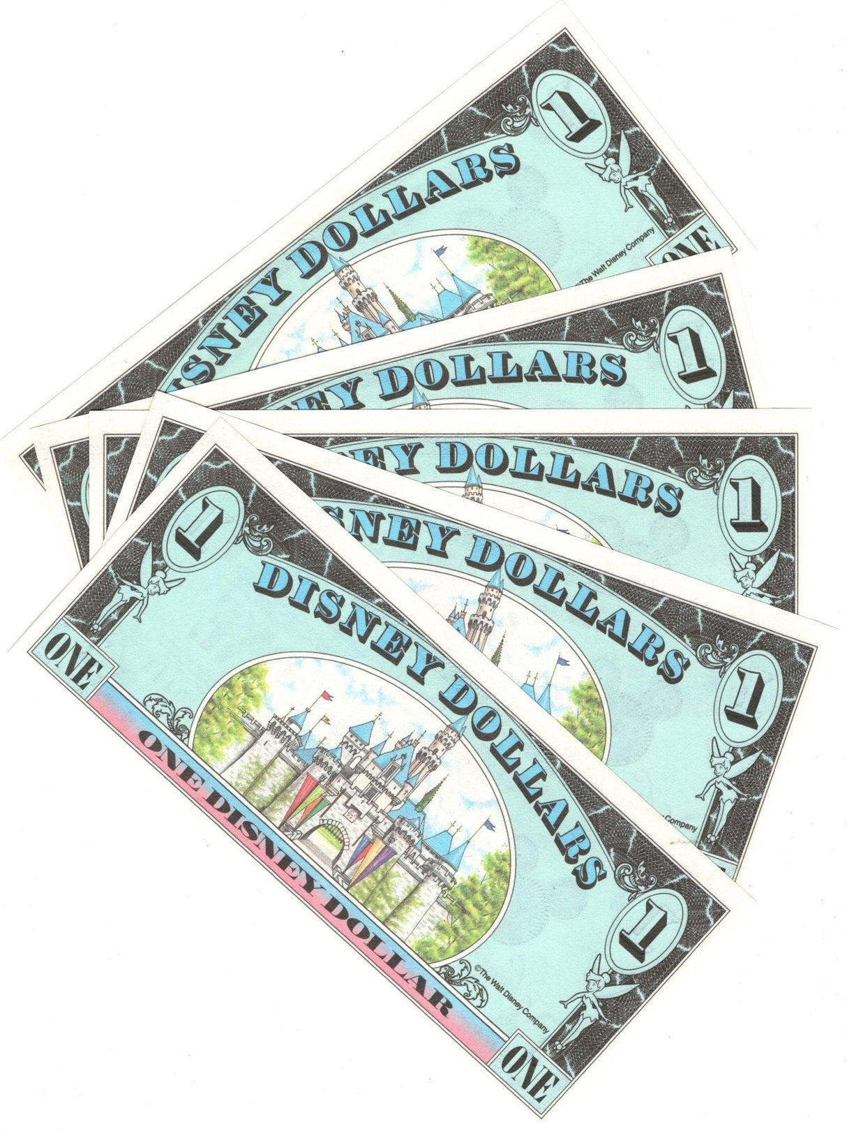 Disney Dollars - Currency with Character - 1990 Series