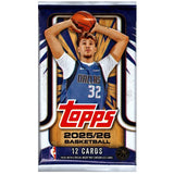 2025-26 Topps Basketball NBA 12 Card Pack
