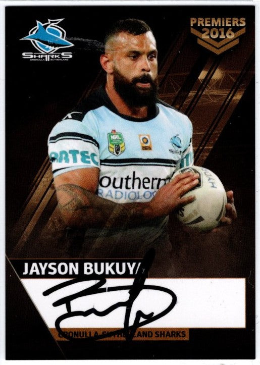 2016 Cronulla Sharks Official Signed Premiers Card Set (Read Description)