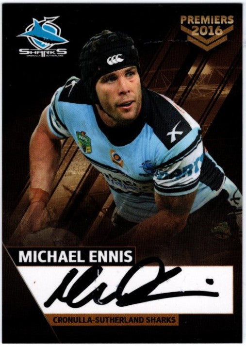 2016 Cronulla Sharks Official Signed Premiers Card Set (Read Description)
