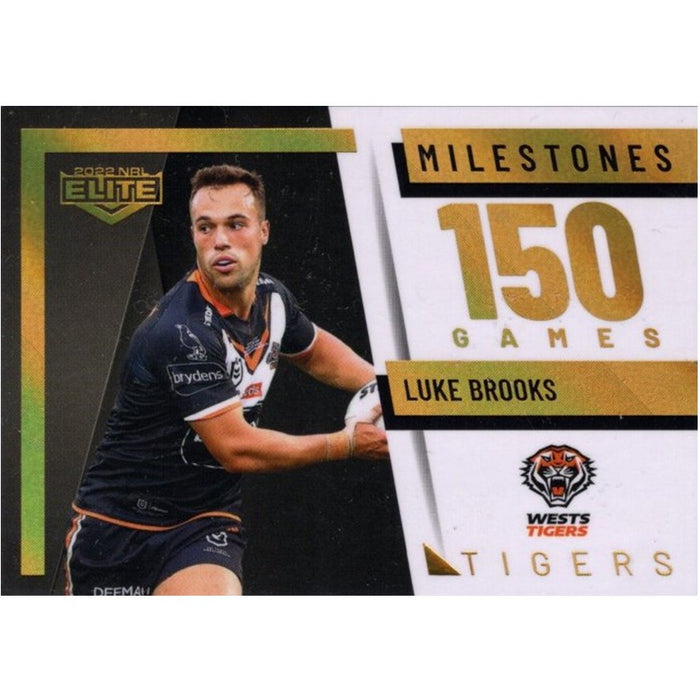 Luke Brooks, 150 Games Milestone Case Card, 2022 TLA Elite NRL