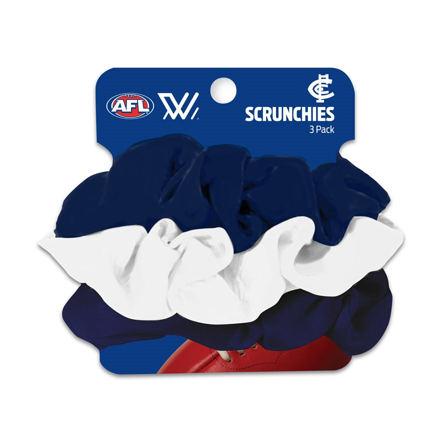 Carlton Blues Scrunchie 3 Pack