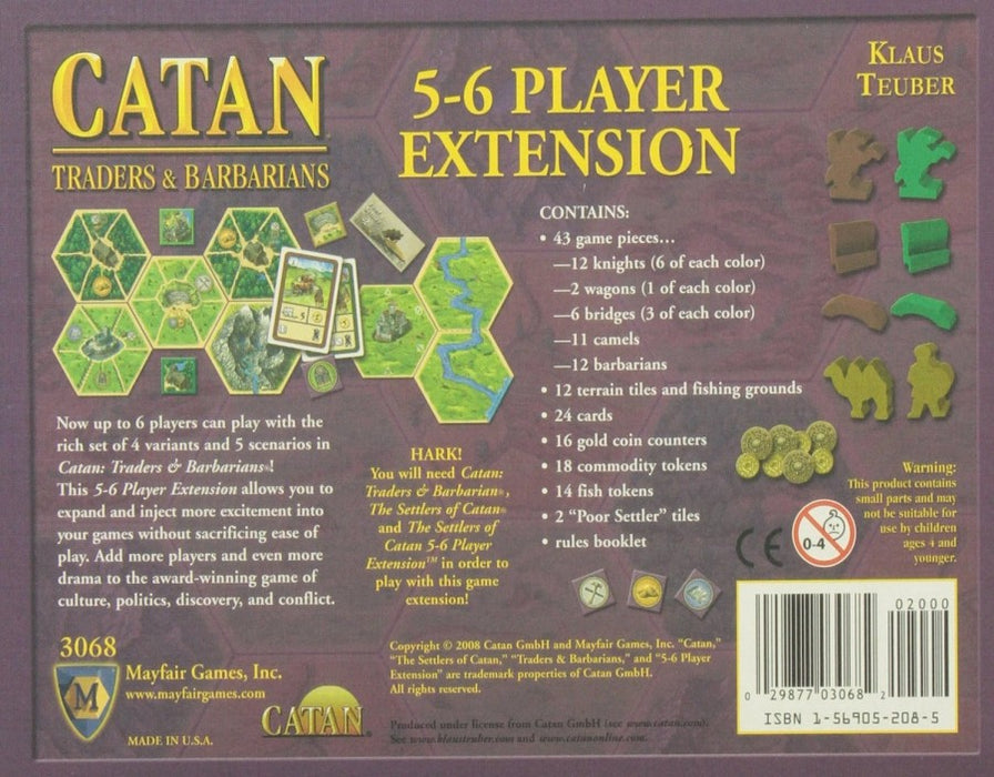 Catan Traders & Barbarians 5-6 Player Extension 5th Edition