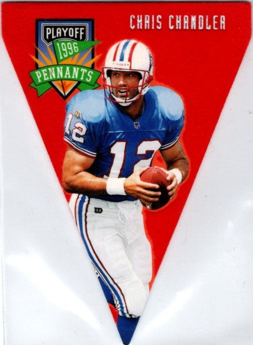 Chris Chandler, #100, Pennants, 1996 Playoff Contenders Football NFL