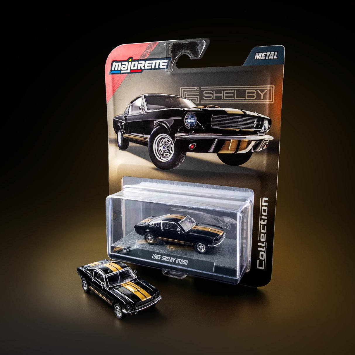 1965 Shelby GT350 BLACK - Majorette: Collection Series, 1:64 Scale Diecast Car