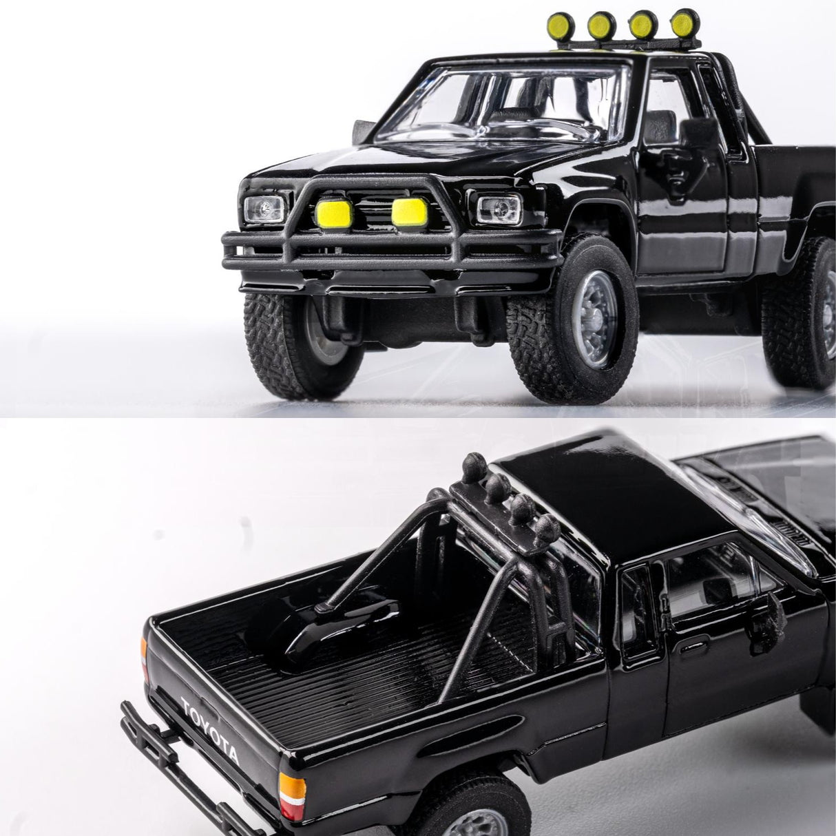 1985 Toyota Hilux SR5 Pick Up Black - Majorette: Collection Deluxe, 1:64 Scale Diecast Car