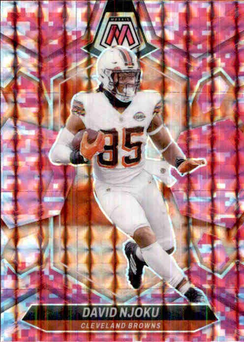 David Njoku, Pink Prizm, 2024 Panini Mosaic Football NFL