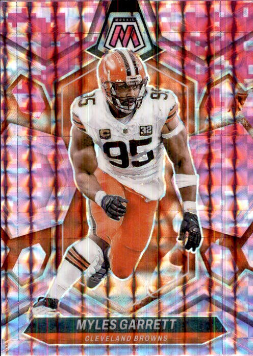 Myles Garrett, Pink Prizm, 2024 Panini Mosaic Football NFL