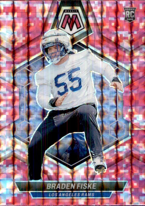 Braden Fisk, RC, Pink Prizm, 2024 Panini Mosaic Football NFL