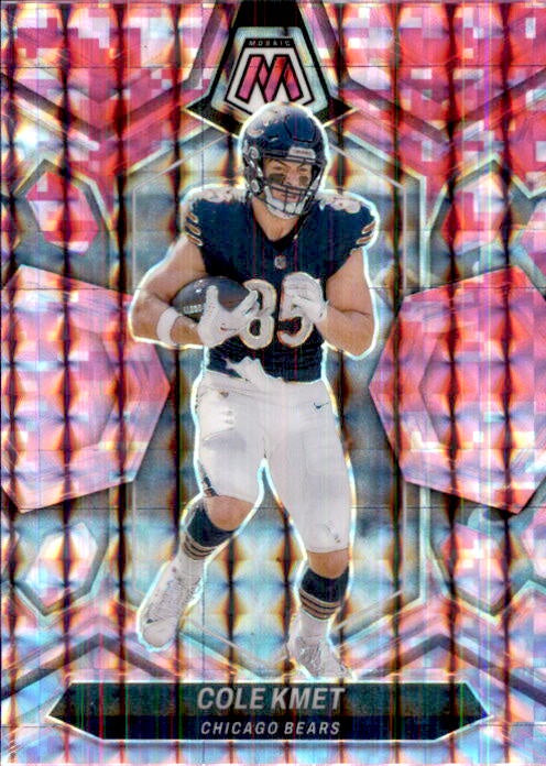 Cole Kmet, Pink Prizm, 2024 Panini Mosaic Football NFL