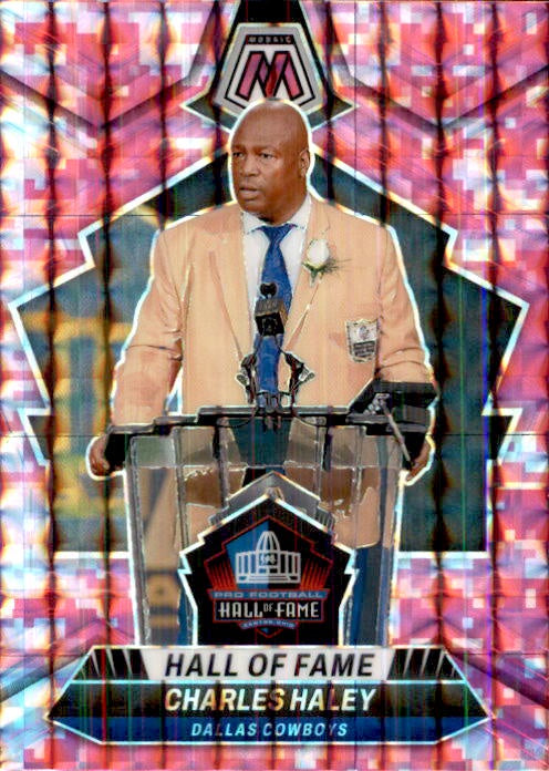 Charles Haley, Hall of Fame, Pink Prizm, 2024 Panini Mosaic Football NFL