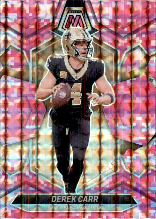 Derek Carr, Pink Prizm, 2024 Panini Mosaic Football NFL