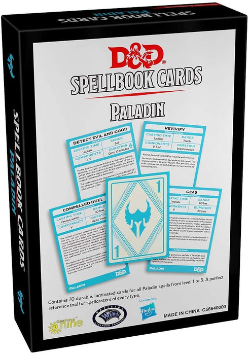 D&D Dungeons & Dragons Spellbook Cards Paladin