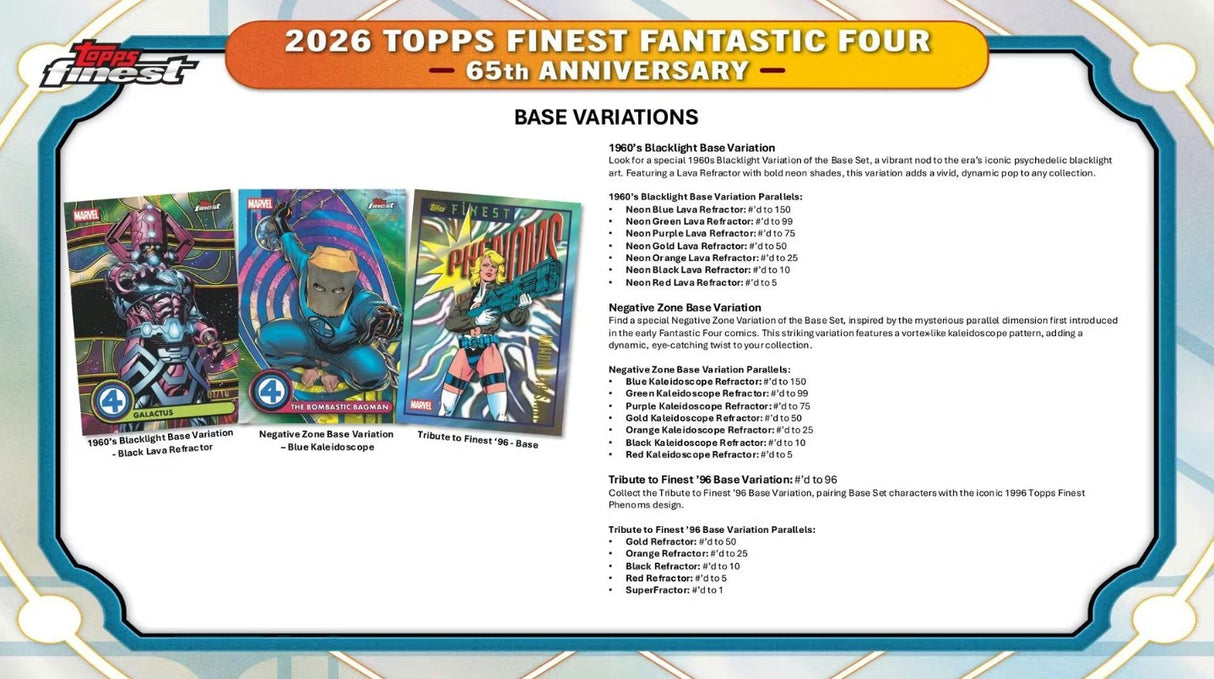 2026 Topps Finest Fantastic Four Hobby Box