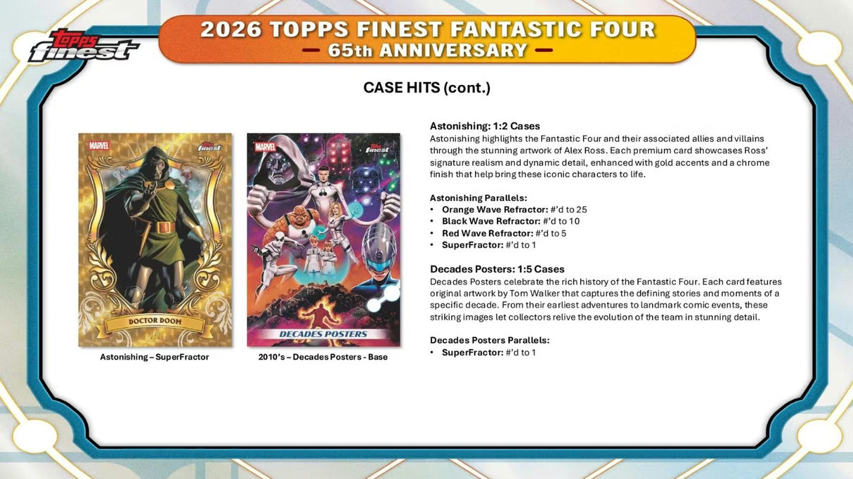 2026 Topps Finest Fantastic Four Hobby Box