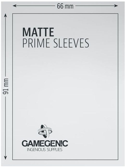 Gamegenic Matte Prime Card Sleeves Black (66mm x 91mm) (100 Sleeves Per Pack)