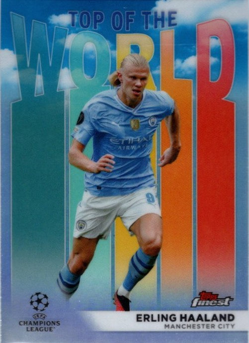 Erling Haaland, Top of the World, 2023-24 Topps Finest UEFA Champions League Soccer