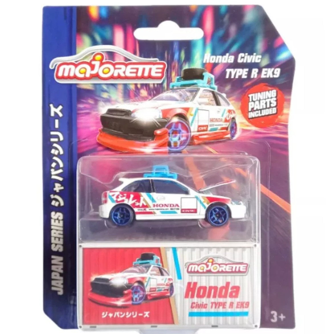 Majorette - Honda Civic TYPE R EK9 - Japan Series Deluxe, 1:64 Scale Diecast Car