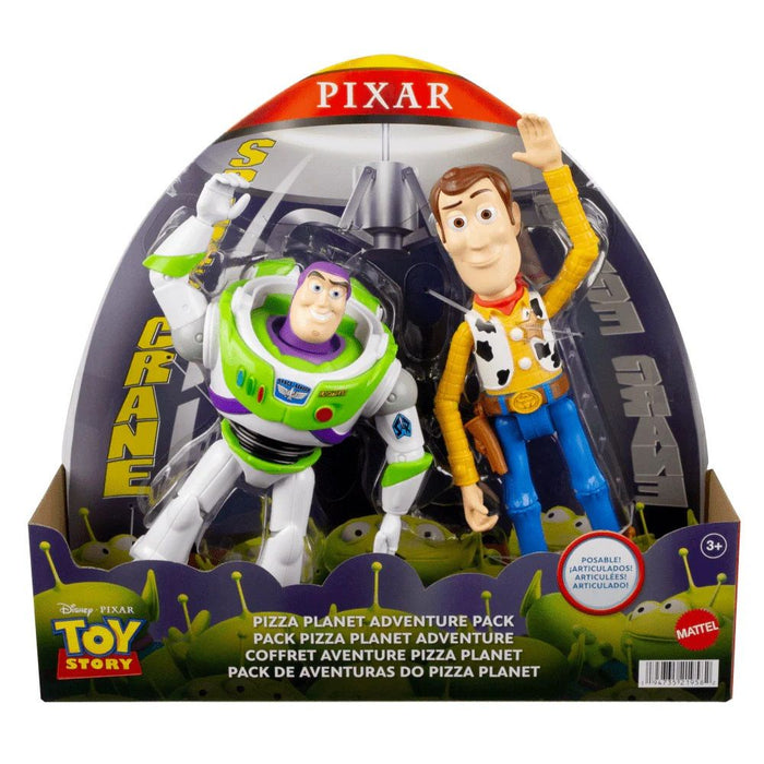 Pixar - Toy Story - Woody & Buzz Lightyear Pizza Planet Adventure 7" Action Figure 2-Pack