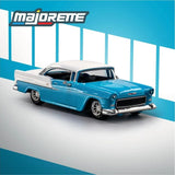 1955 Chevrolet Bel Air - Blue/White - Majorette: Collection Deluxe, 1:64 Scale Diecast Car