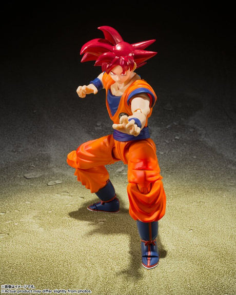 S.H.FIGUARTS Dragon Ball Super Saiyan God Son Goku -Saiyan God Instilled With The Light Of Righteous Hearts- Action Figure