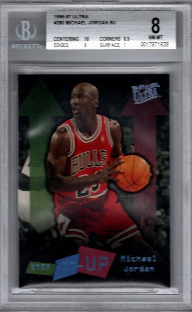 Michael Jordan, #280, 1996-97 Fleer Ultra Basketball NBA, BGS 8