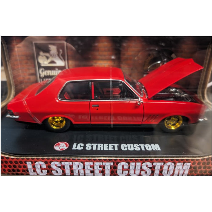 GOLD RIMS Red Holden LC Torana LS6 Turbo, 1:24 Scale Diecast Car