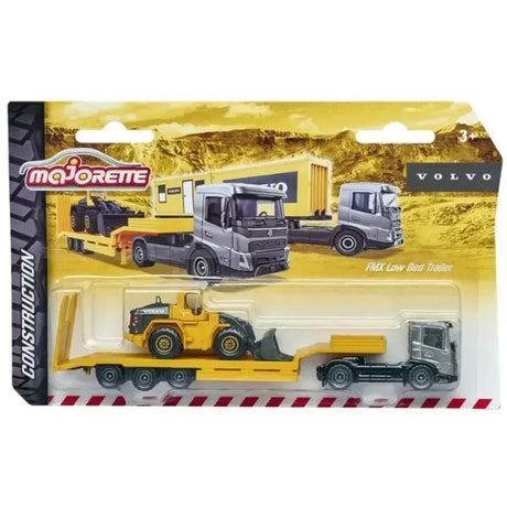 FMX Low Bed Trailer - Majorette: Volvo Transporters, 1:64 Scale Diecast Truck