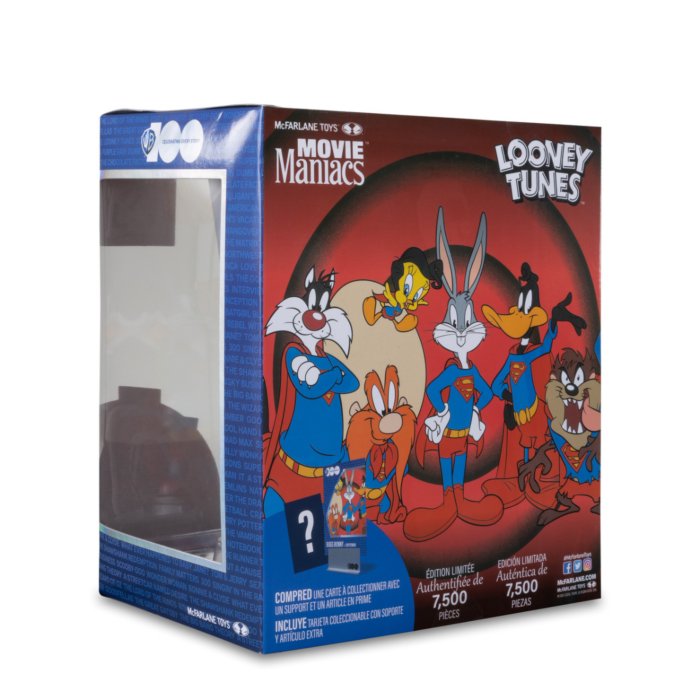 Looney Tunes - Bugs Bunny as Superman Movie Maniacs WB 100 McFarlane 6" Scale Posed PVC Figure