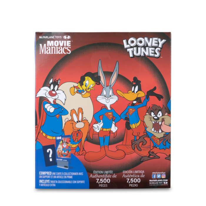 Looney Tunes - Bugs Bunny as Superman Movie Maniacs WB 100 McFarlane 6" Scale Posed PVC Figure