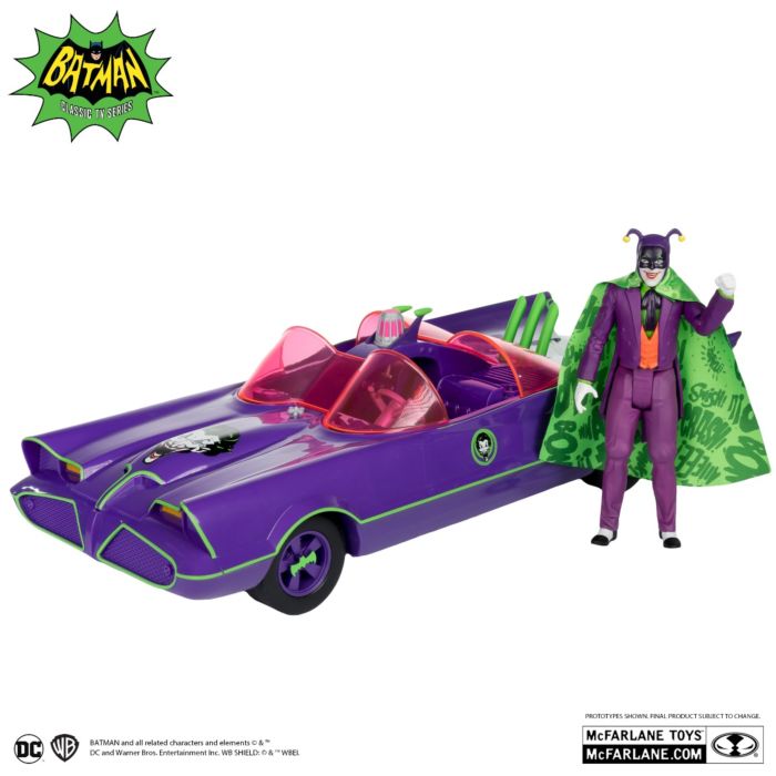 Batman (1966) - Batmobile & The Joker Figure DC Retro Gold Label 6" Scale Action Figure Vehicle 2-Pack