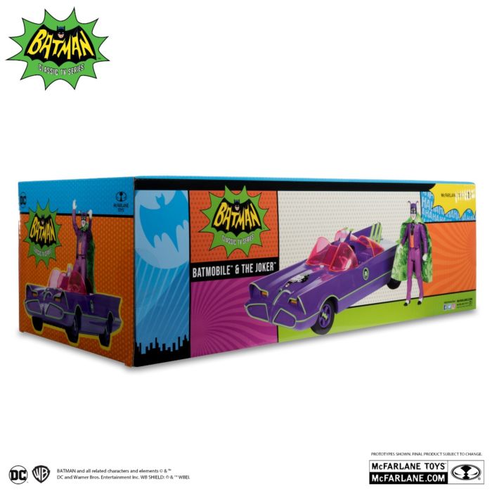 Batman (1966) - Batmobile & The Joker Figure DC Retro Gold Label 6" Scale Action Figure Vehicle 2-Pack