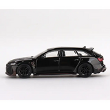 Mini GT, ABT Audi RS6 Johann Abt Signature Edition Black, 1:64 Scale Diecast Model Car