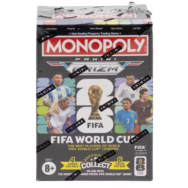 2026 Panini Prizm Monopoly FIFA World Cup Soccer Blaster Box (Millionaire Black Inserts!)