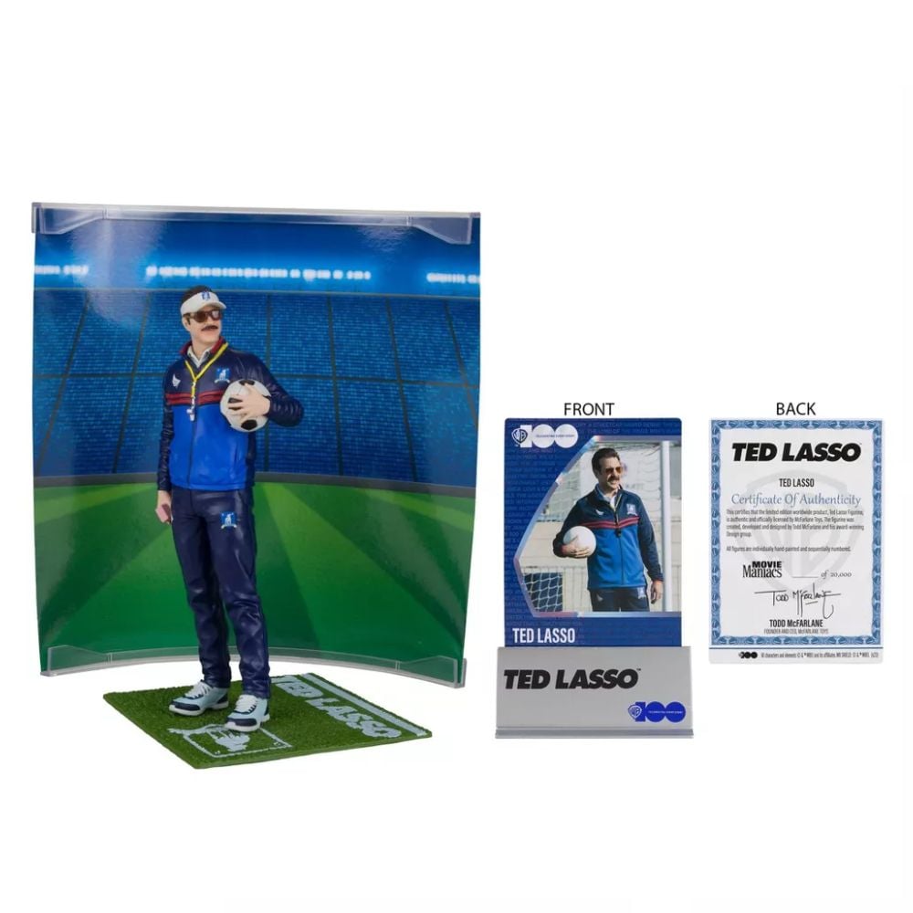 Ted Lasso McFarlane Movie Maniacs WB100, 6" Posed Figure