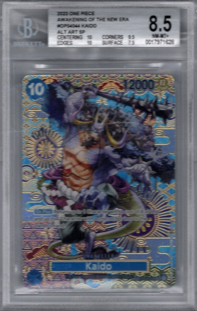 2023 One Piece, Awakening of the New Era, #OP04044 KAIDO ALT ART SP, BGS 8.5