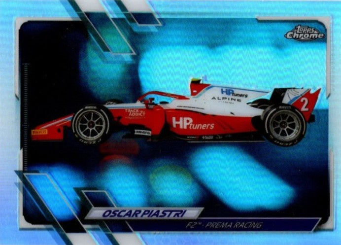 Oscar Piastri, RC, #117, Refractor, 2021 Topps Chrome Formula 1 Racing