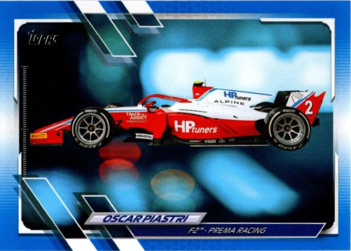 Oscar Piastri, RC, #117, Blue Parallel /99, 2021 Topps Formula 1 Racing