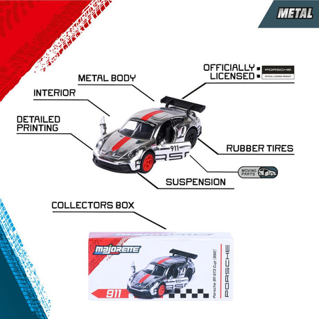 Porsche Taycan Turbo S Safety Car - Majorette: Porsche Deluxe Cars, 1:64 Scale Diecast Car
