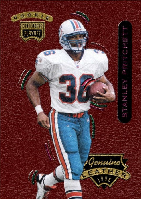 Stanley Pritchett, #51, Genuine Leather, 1996 Playoff Contenders Football NFL