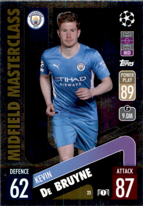 Kevin De Bruyne, Midfield Masterclass, 2021-22 Topps Match Attax UEFA Champions & Europa League