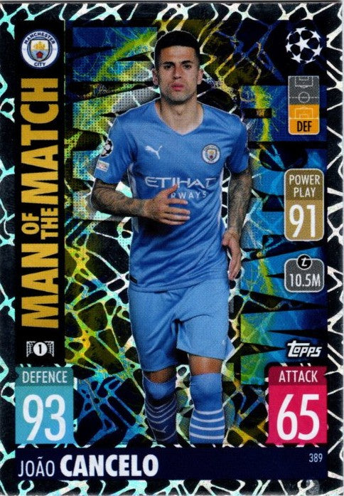 Joao Cancelo, Man of the Match, 2021-22 Topps Match Attax UEFA Champions & Europa League
