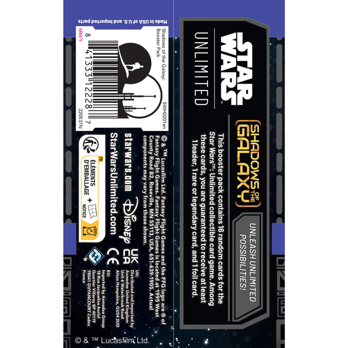 Star Wars Unlimited - Shadows of the Galaxy Booster Pack