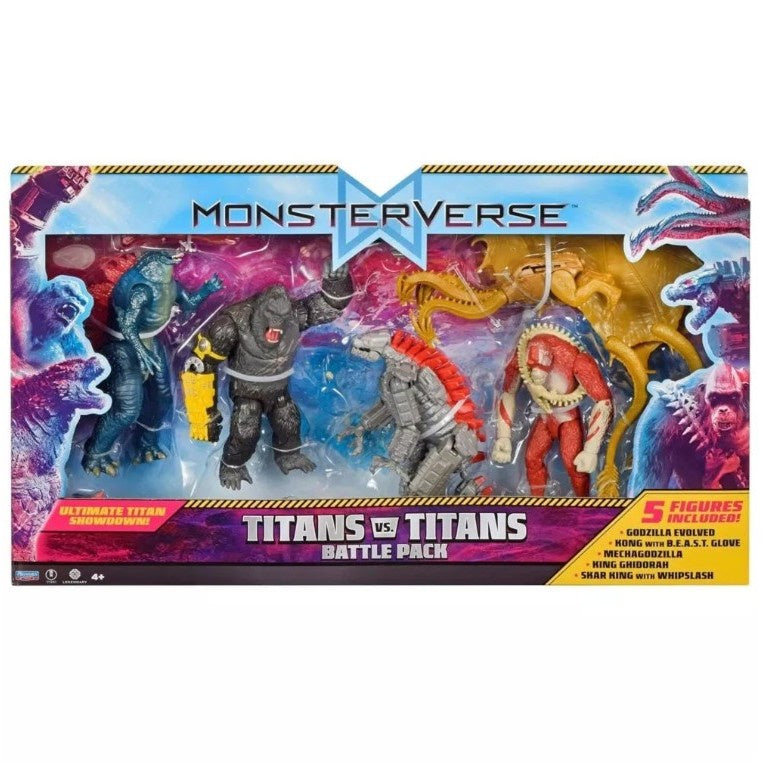 MonsterVerse Godzilla x Kong The New Empire Titans vs Titans Battle Pack Action Figure 5 Pack