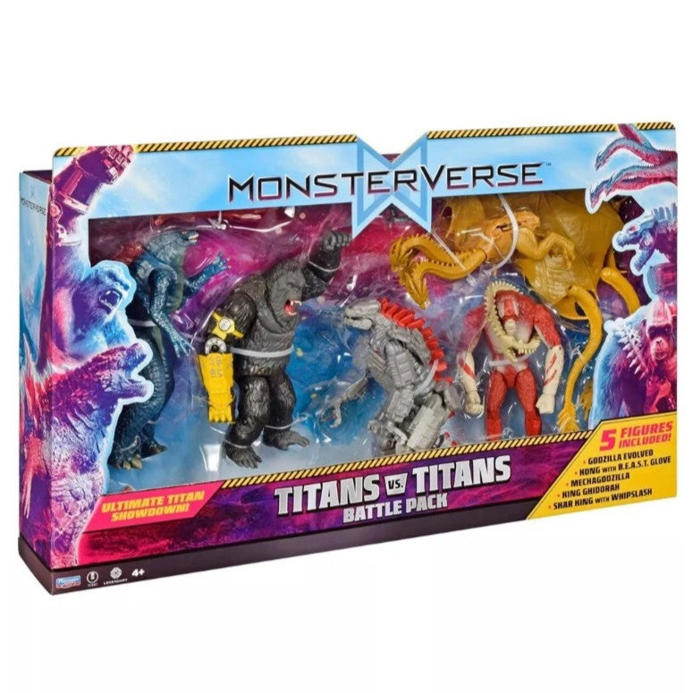 MonsterVerse Godzilla x Kong The New Empire Titans vs Titans Battle Pack Action Figure 5 Pack